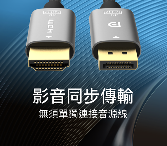 DP轉HDMI 訊號轉換線 1.8米 4K60Hz 主動式晶片 轉接線
