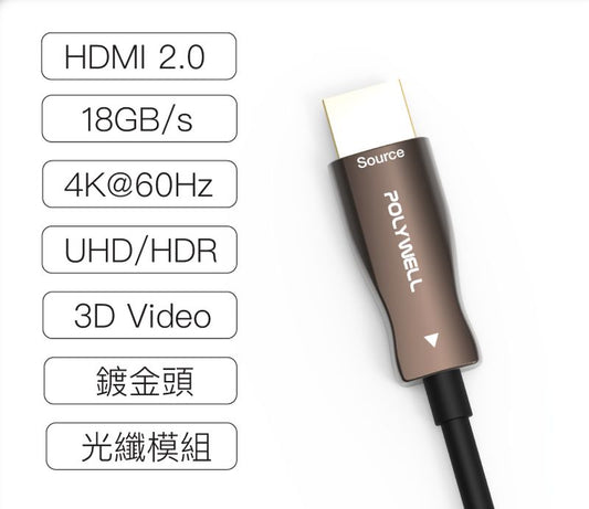HDMI 4K AOC光纖線 2米~50米 4K 60Hz UHD 工程線