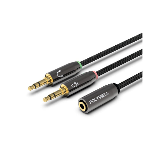 3.5mm 音源轉接線 1母2公 25公分 分接線 Y-Cable 轉接電腦