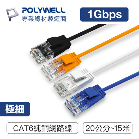 CAT6 極細高速網路線 20公分~15米 網路線 RJ45 福祿克認證